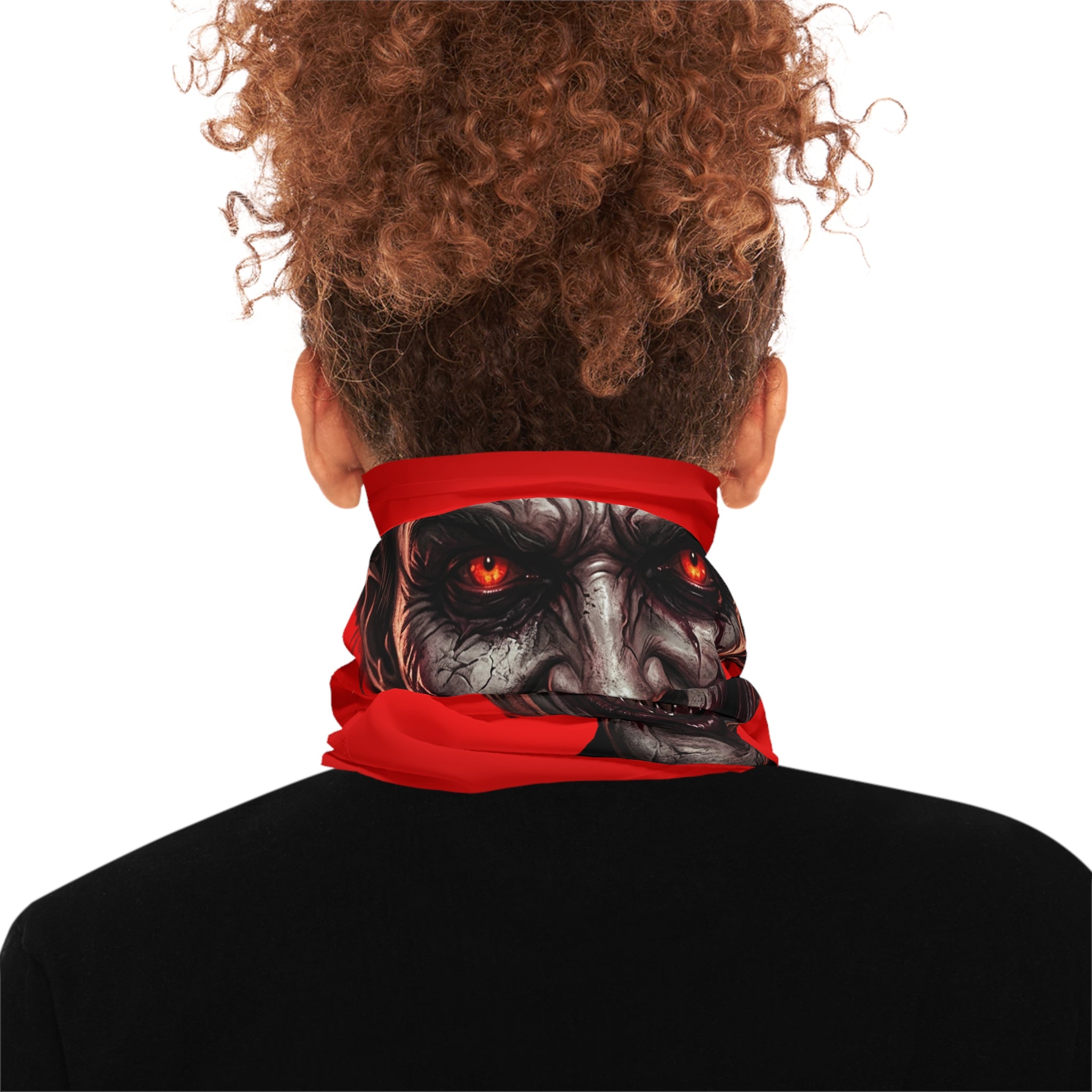 Horror Joker Face Neck Gaiter - Red Scary Clown Mask Bandana