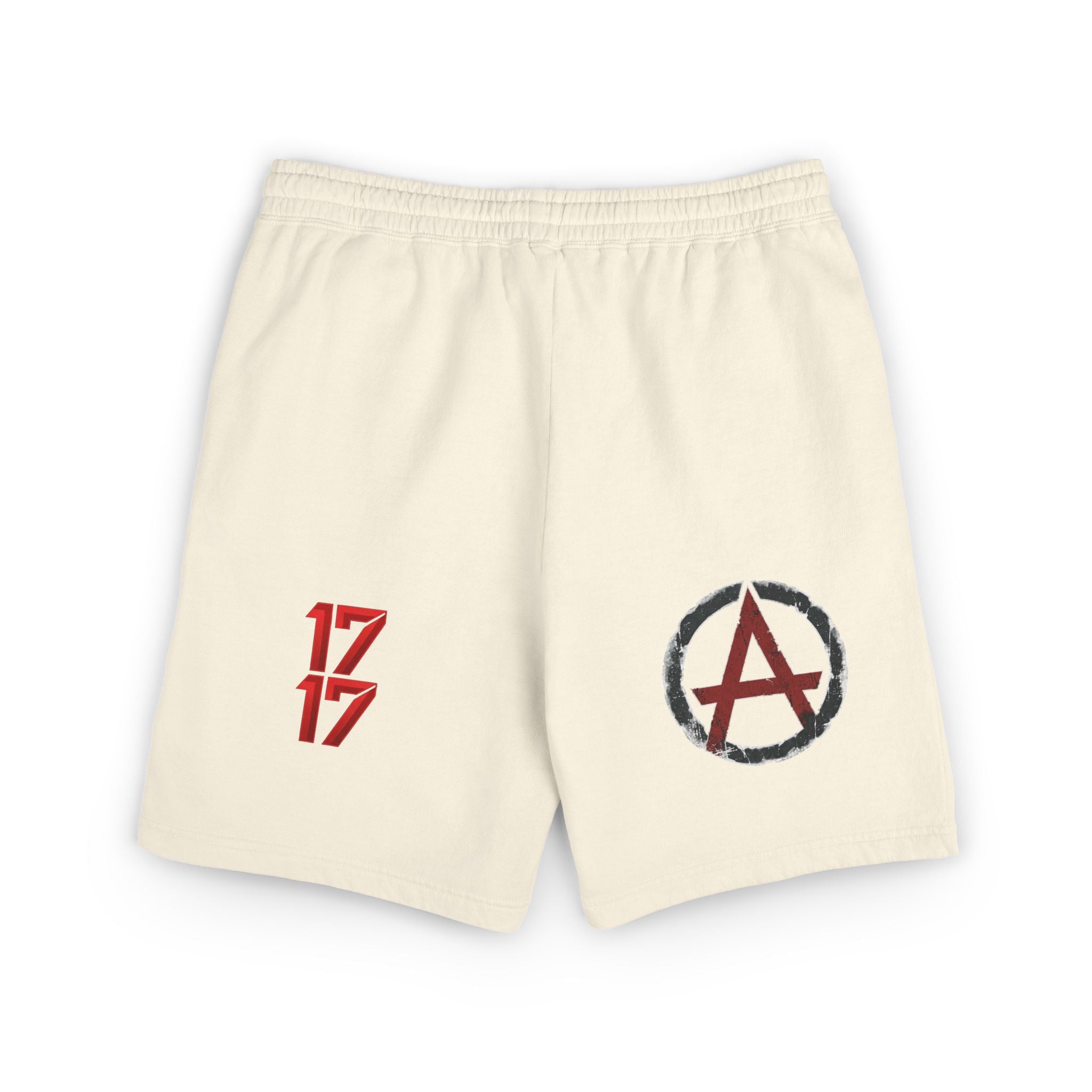 Conscious Symbol Fleece Sweat Shorts — Illuminati Triangle & Anarchy Graphic