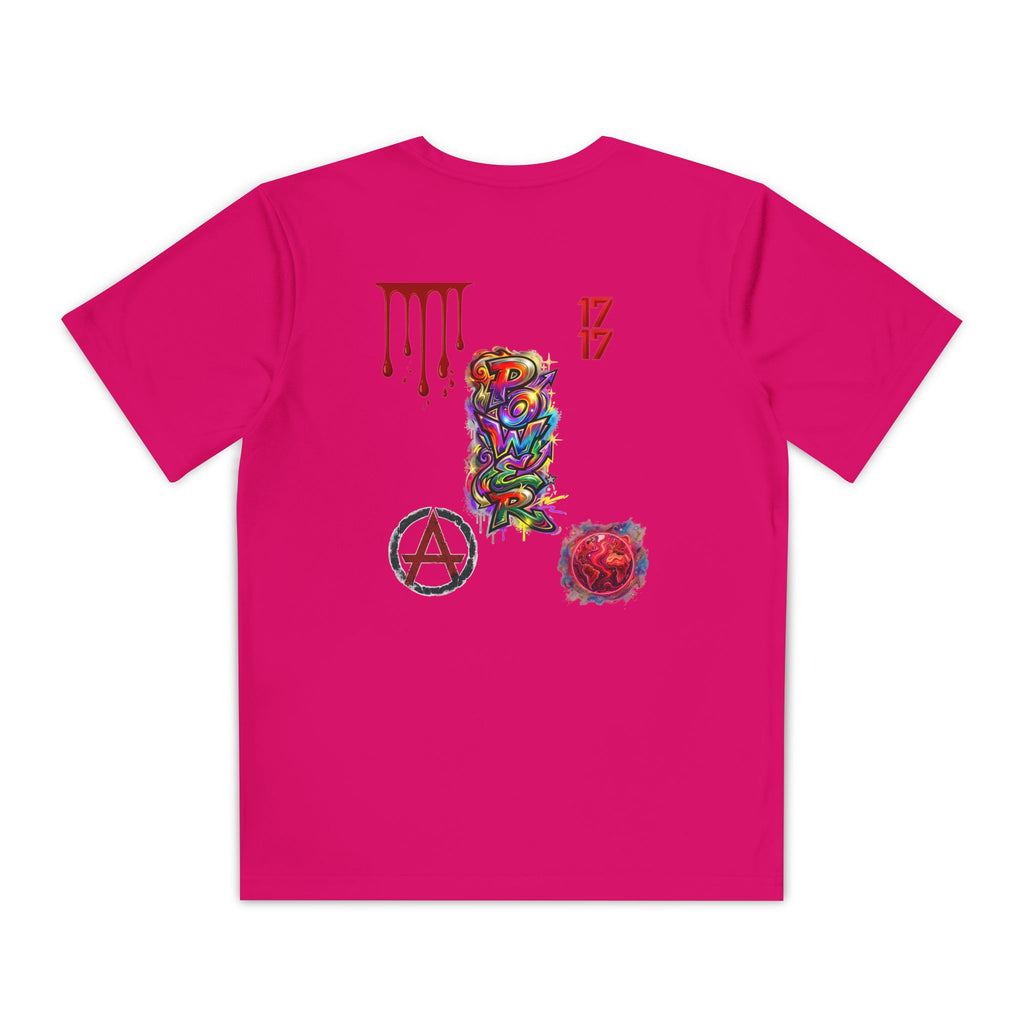 Youth Competitor Tee — Colorful Graffiti Anarchy Graphic T-Shirt