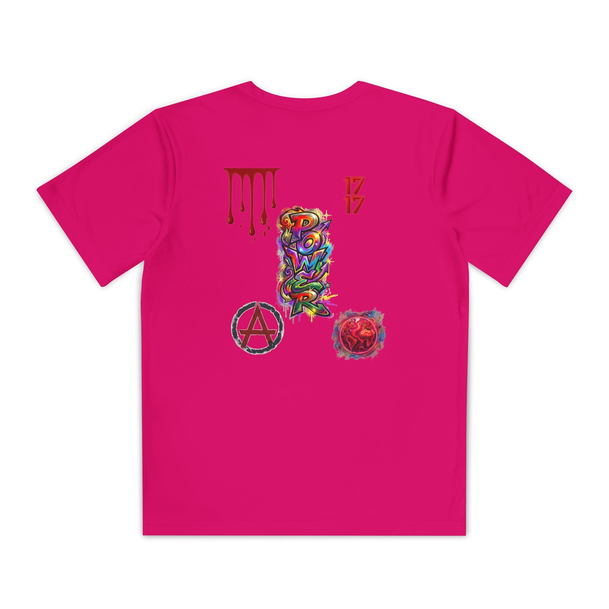 Youth Competitor Tee — Colorful Graffiti Anarchy Graphic T-Shirt