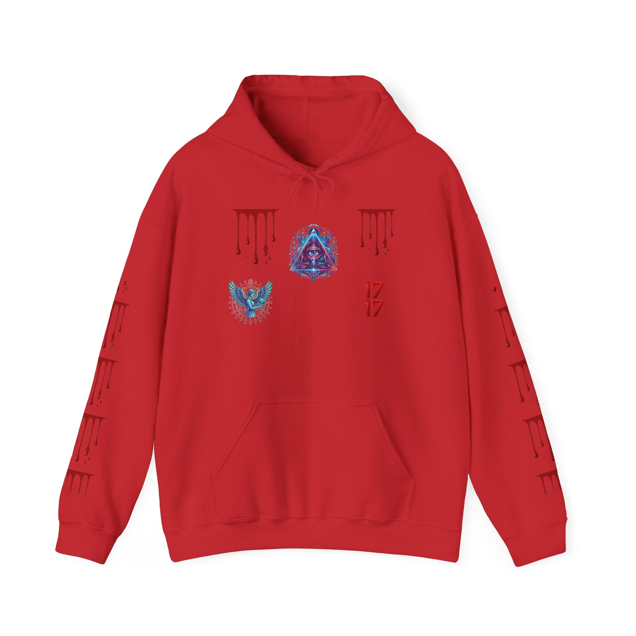Hoodie — Gothic 1717 Dripping Symbols Pullover