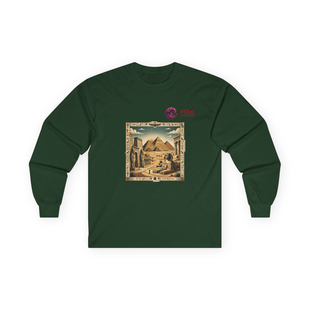 Egyptian Pyramids Vintage Graphic Long Sleeve Tee