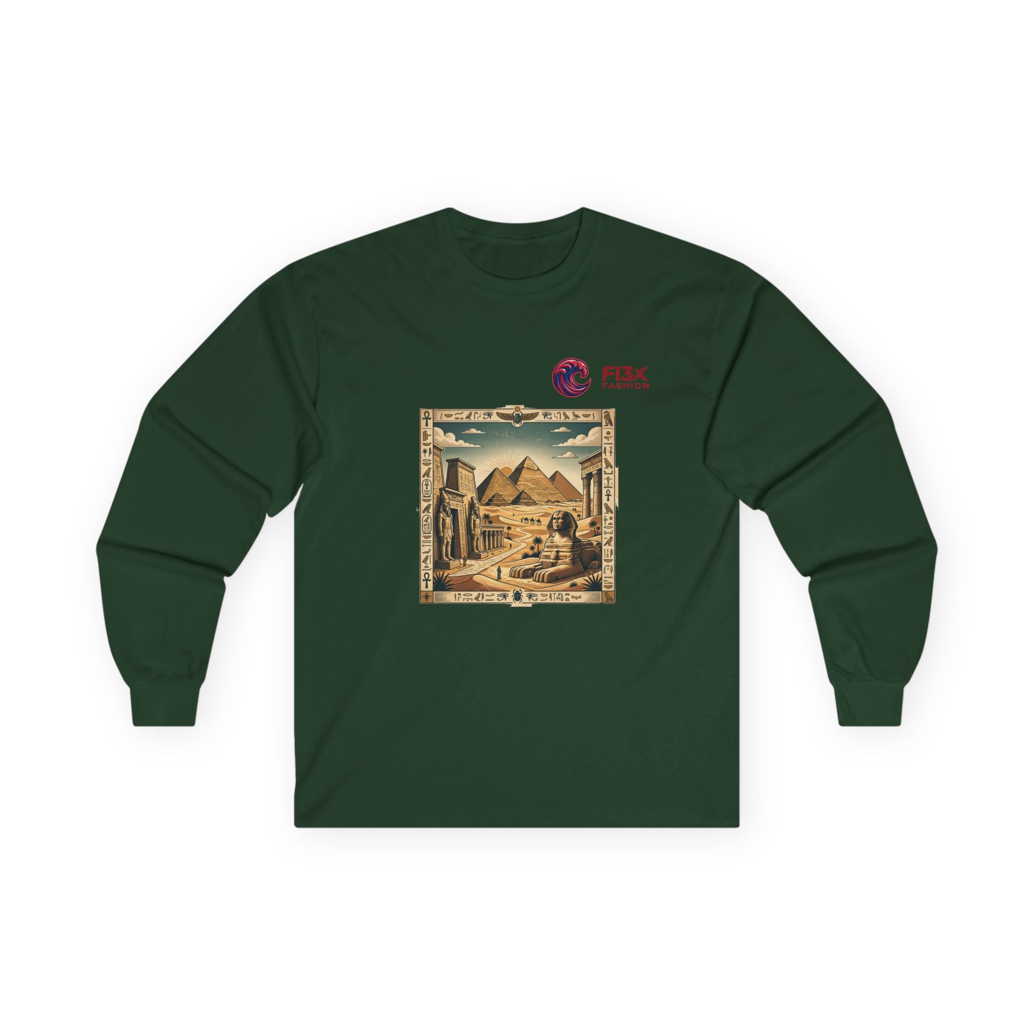 Egyptian Pyramids Vintage Graphic Long Sleeve Tee