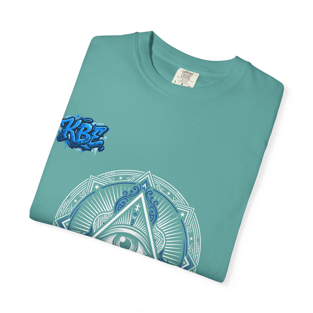 T-Shirt — Blue Geometric Mandala Bandana Graphic
