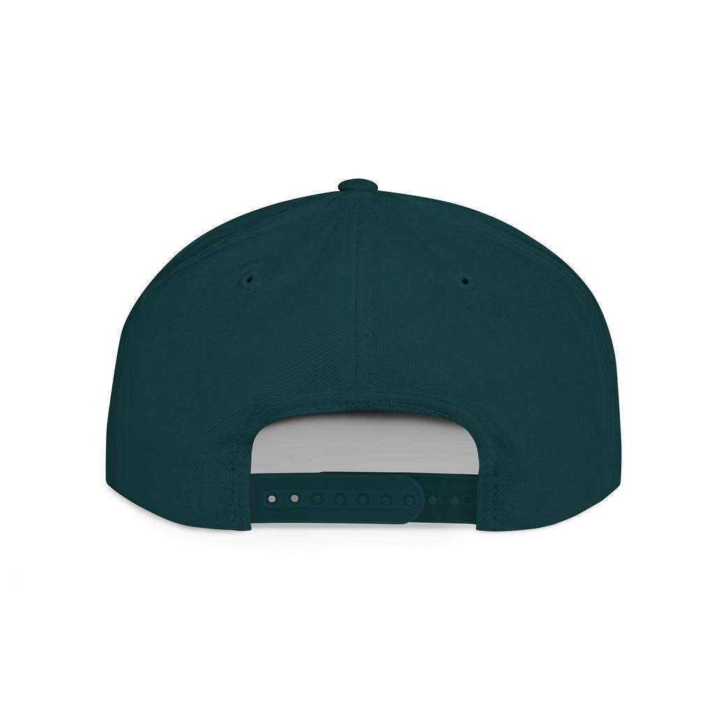 Snapback Hat — Red Graffiti Logo Flat Bill Cap