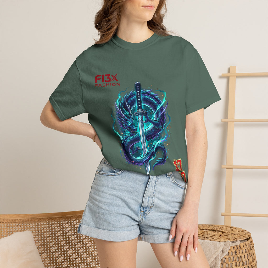 Dragon Katana T-Shirt — Neon Samurai Sword Graphic Tee (17/17)