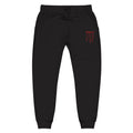Embroidered Drip Horror Sweatpants — White Fleece Joggers