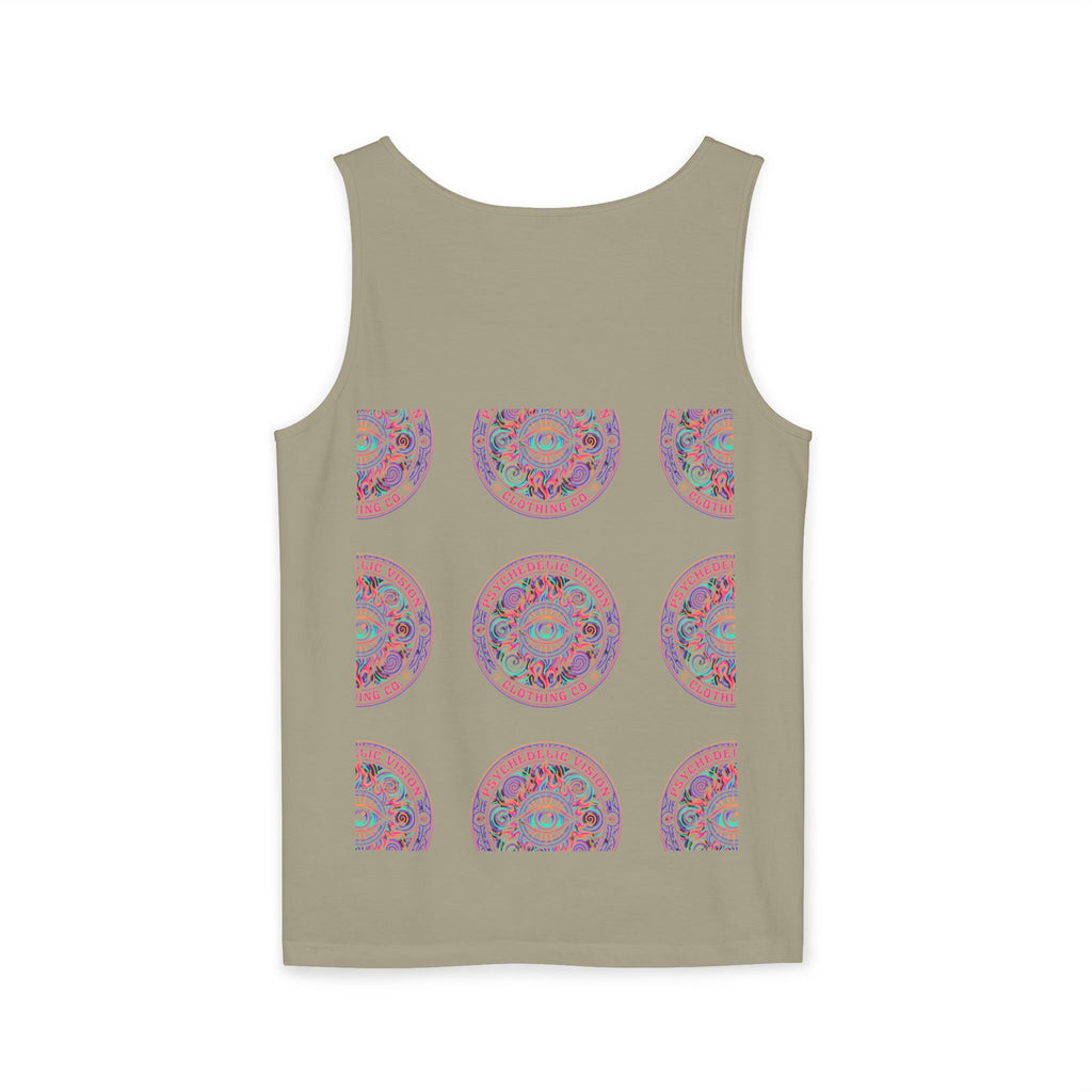 Psychedelic Vision Tank Top — Retro Eye Mandala Graphic