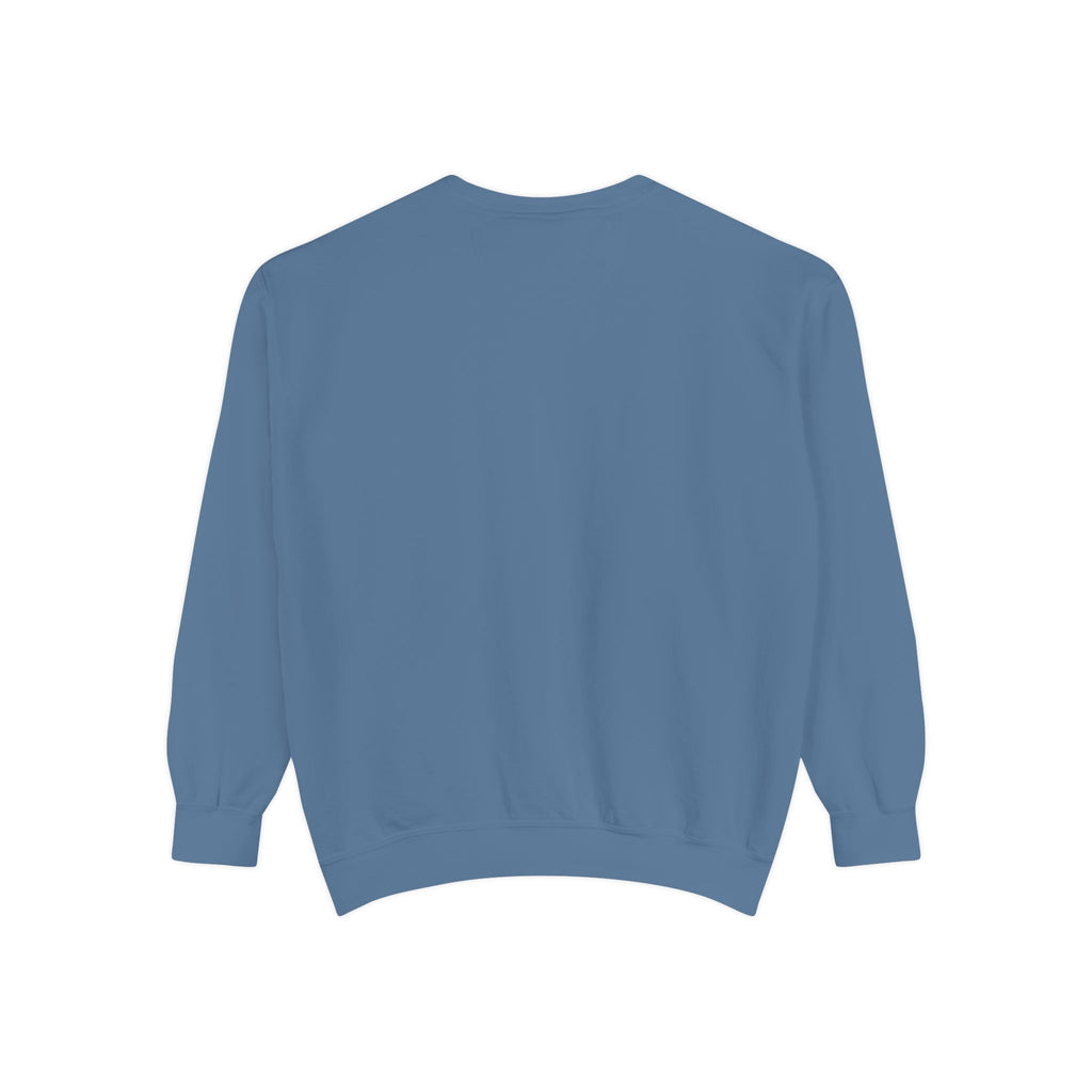 Sweatshirt — Minimal Red "17/17" Chest Logo Garment-Dyed Crew