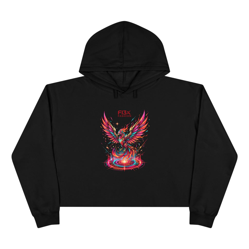 Phoenix Crop Hoodie — FI3x Fashion Logo Graphic