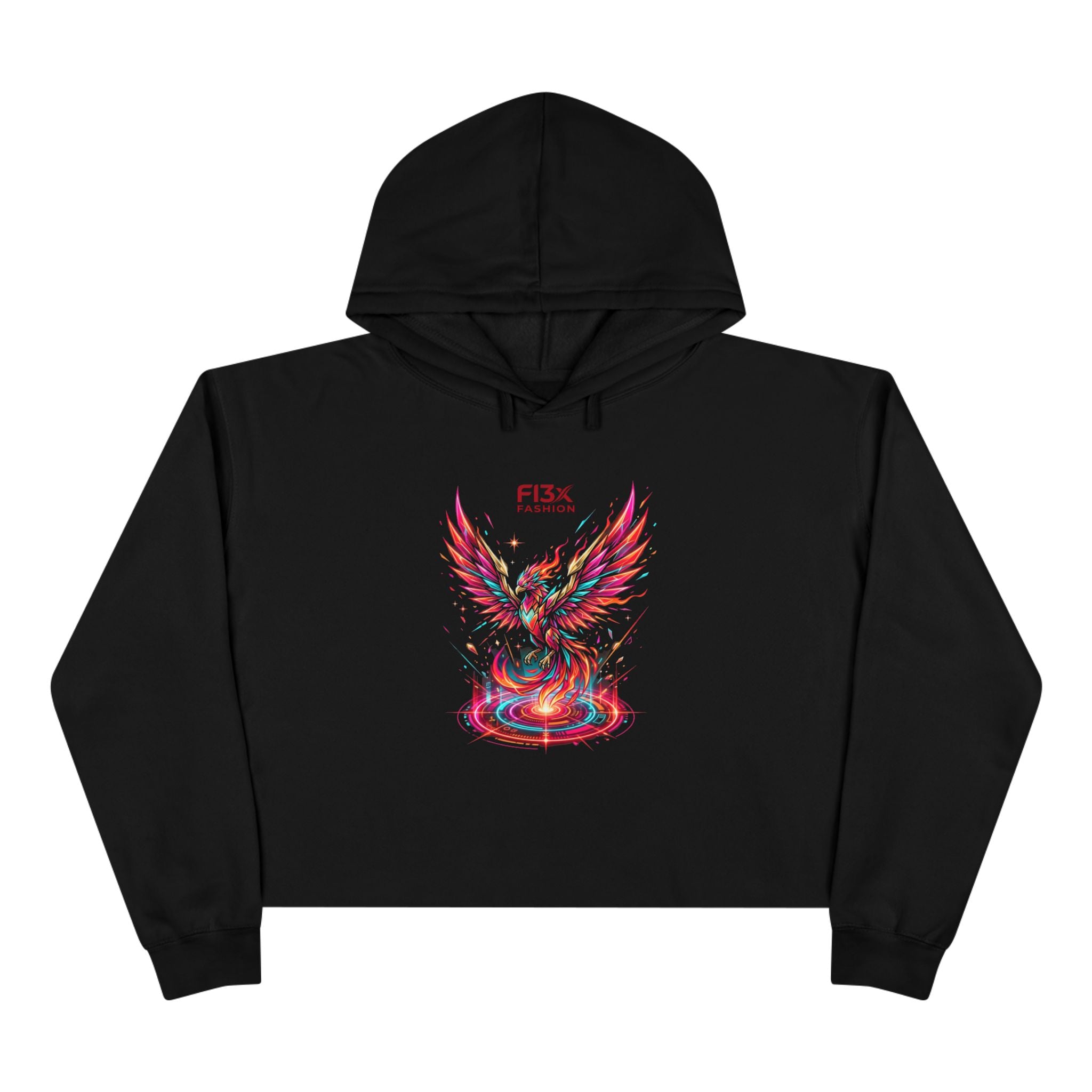 Phoenix Crop Hoodie — FI3x Fashion Logo Graphic