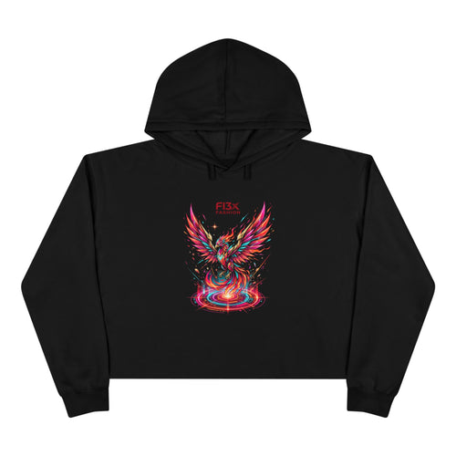 Phoenix Crop Hoodie — FI3x Fashion Logo Graphic