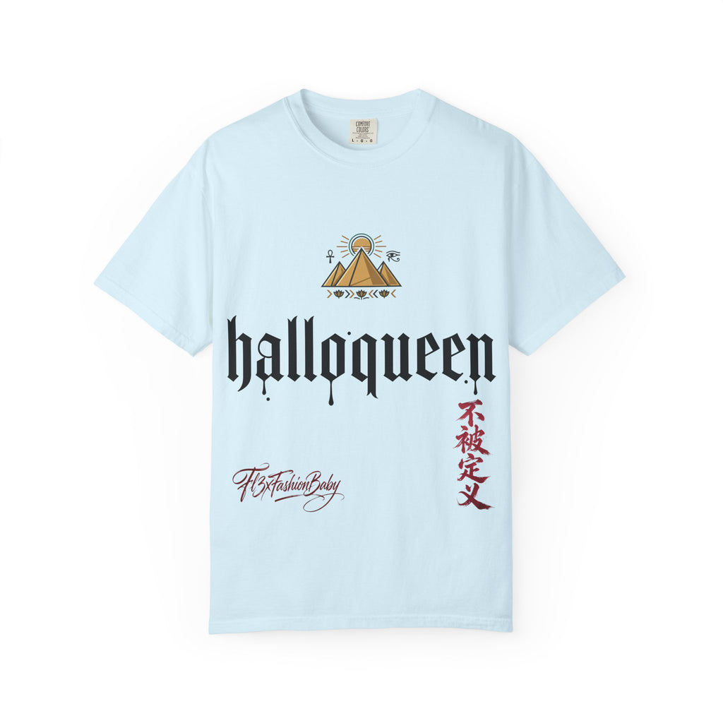 Halloqueen Graphic T-Shirt — Gothic Pyramid & All-Seeing Eye Streetwear