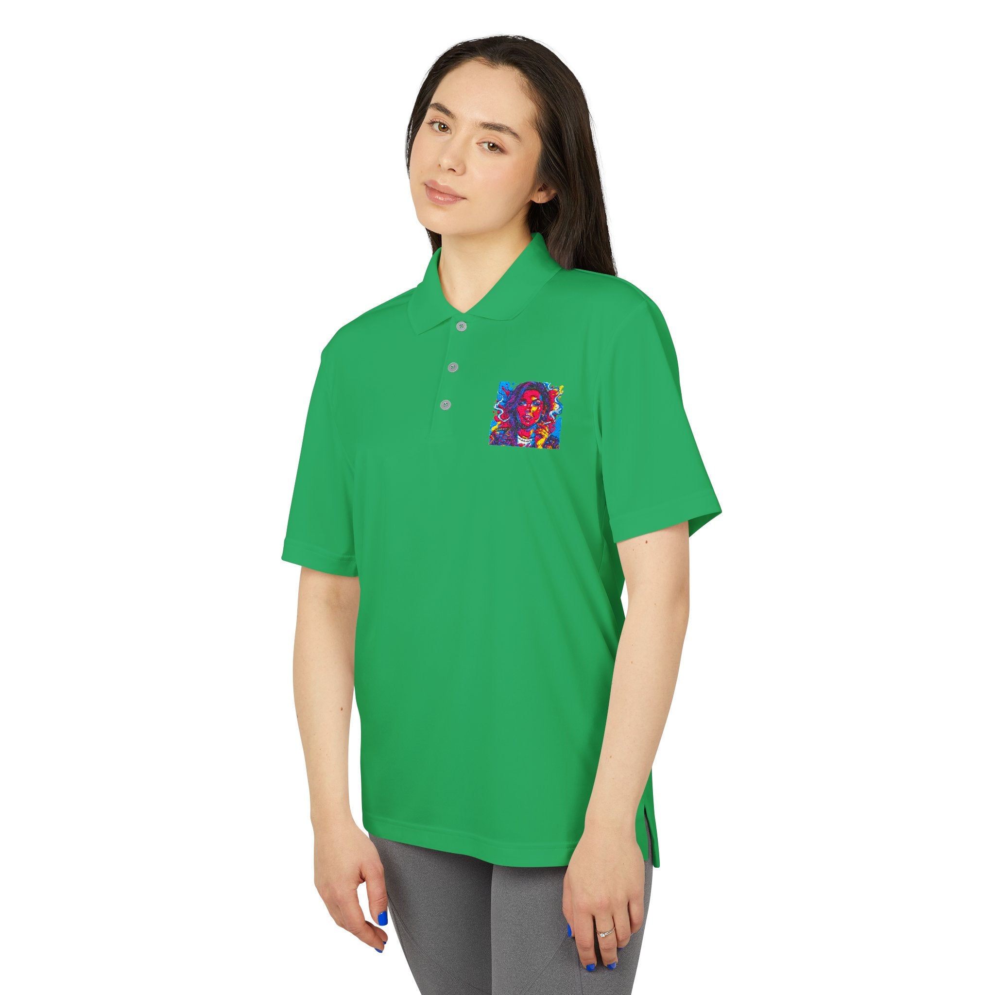 Abstract Color Portrait Polo Shirt
