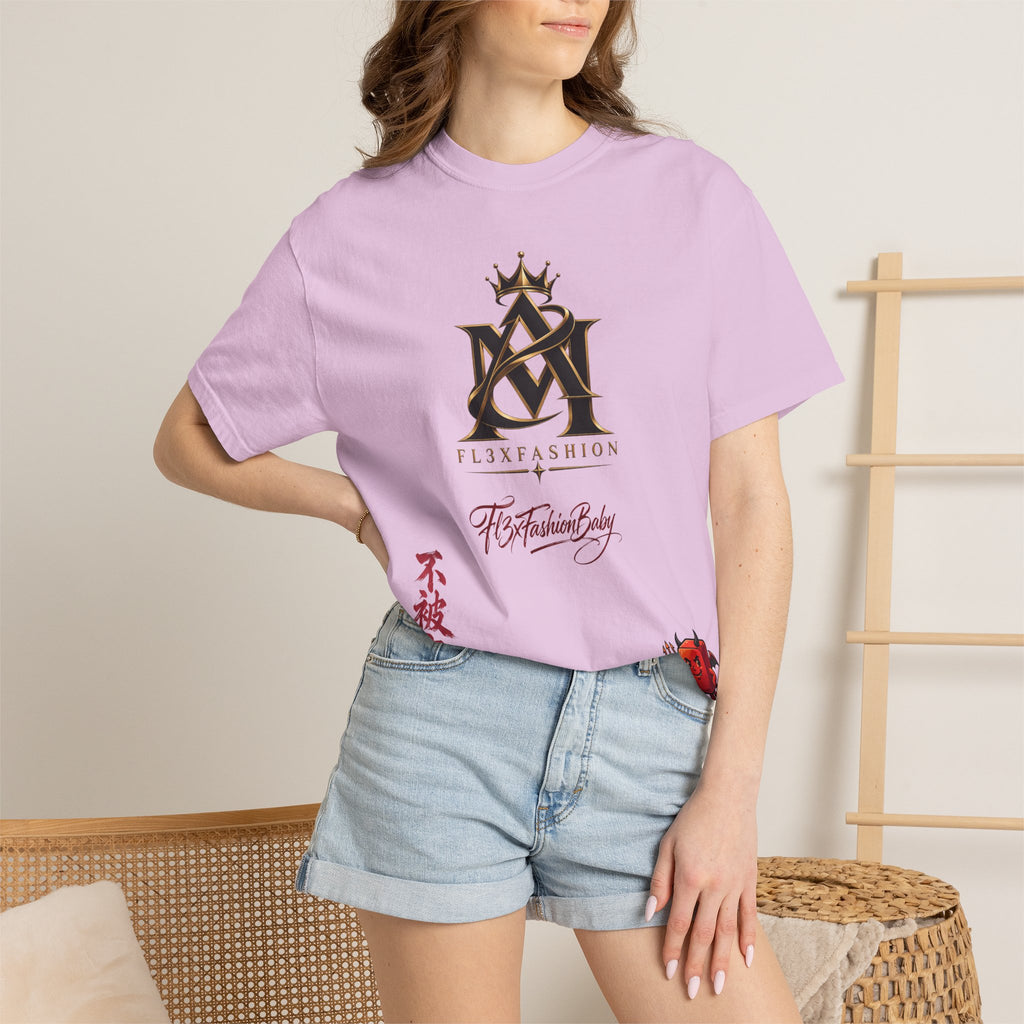 Graphic T-Shirt — Urban Asian-Inspired Logo Tee with Kanji & Devil Icon
