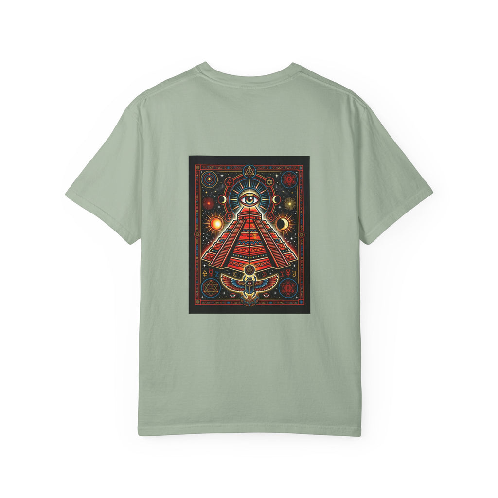 Graphic T-Shirt — Occult Pyramid Eye Design with 'Fix Fashion' Patch