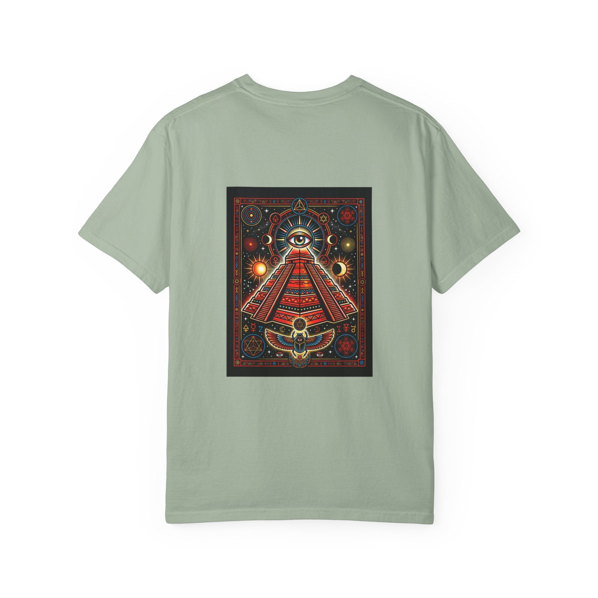 Graphic T-Shirt — Occult Pyramid Eye Design with 'Fix Fashion' Patch