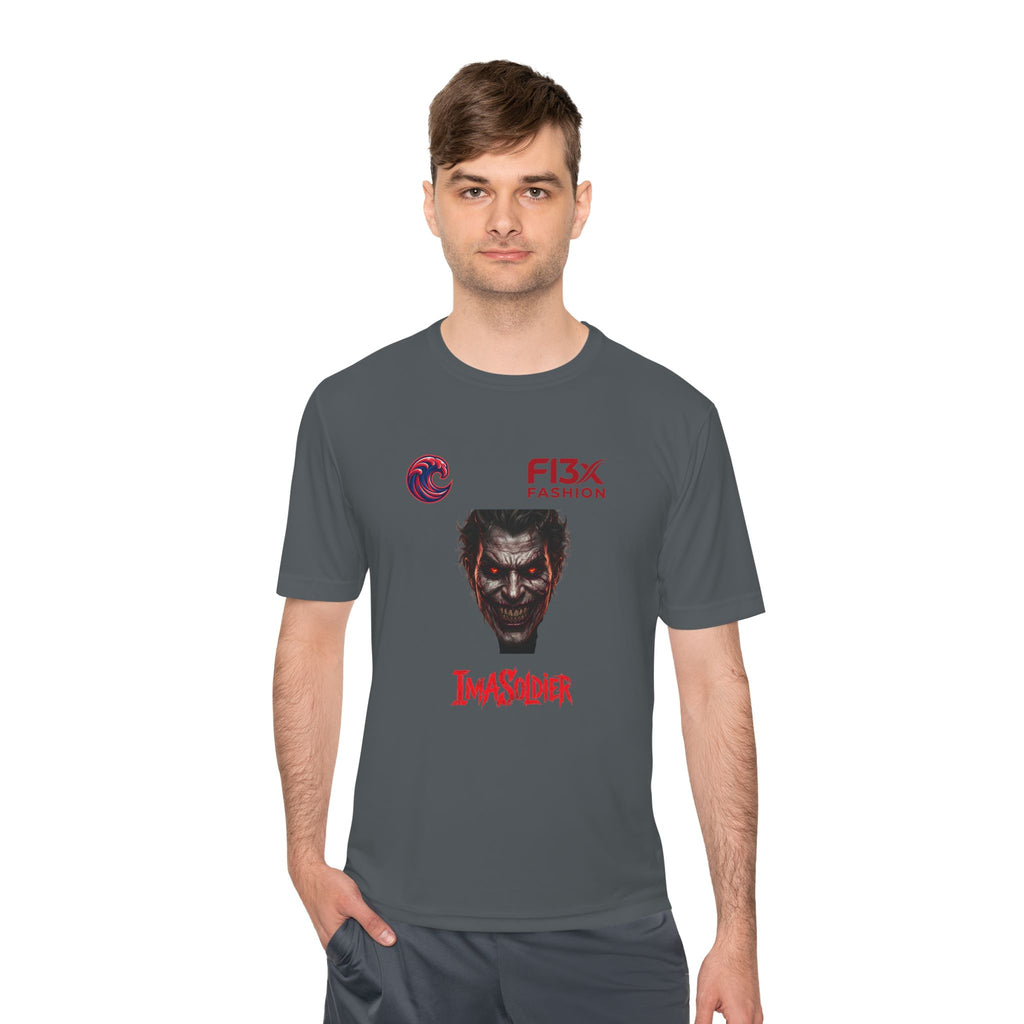 ImaSoldier Graphic Tee — Dark Joker Face Logo Moisture‑Wicking Shirt