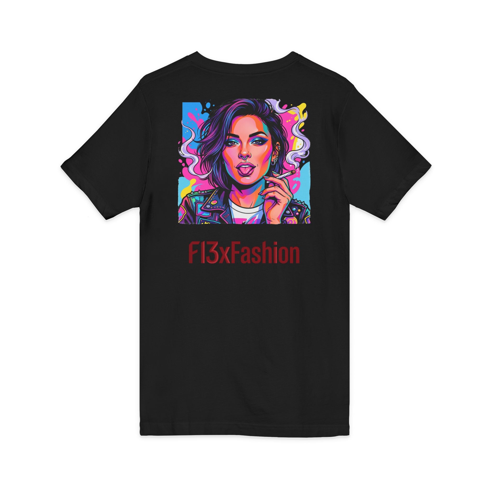Pop Art Portrait V-Neck Tee — FI3xFashion Graphic T-Shirt