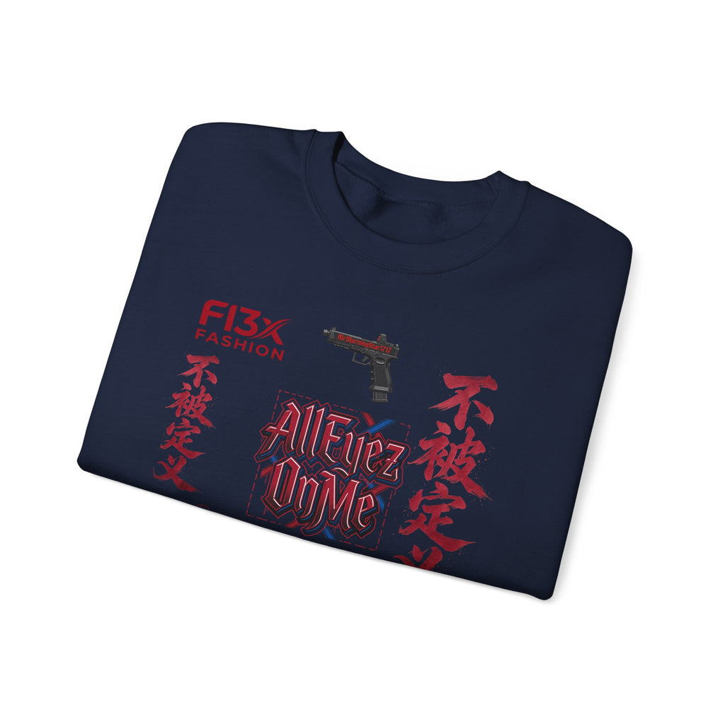 Graphic Crewneck Sweatshirt — 'We Set The Trends' Streetwear with Asian-Inspired Typography