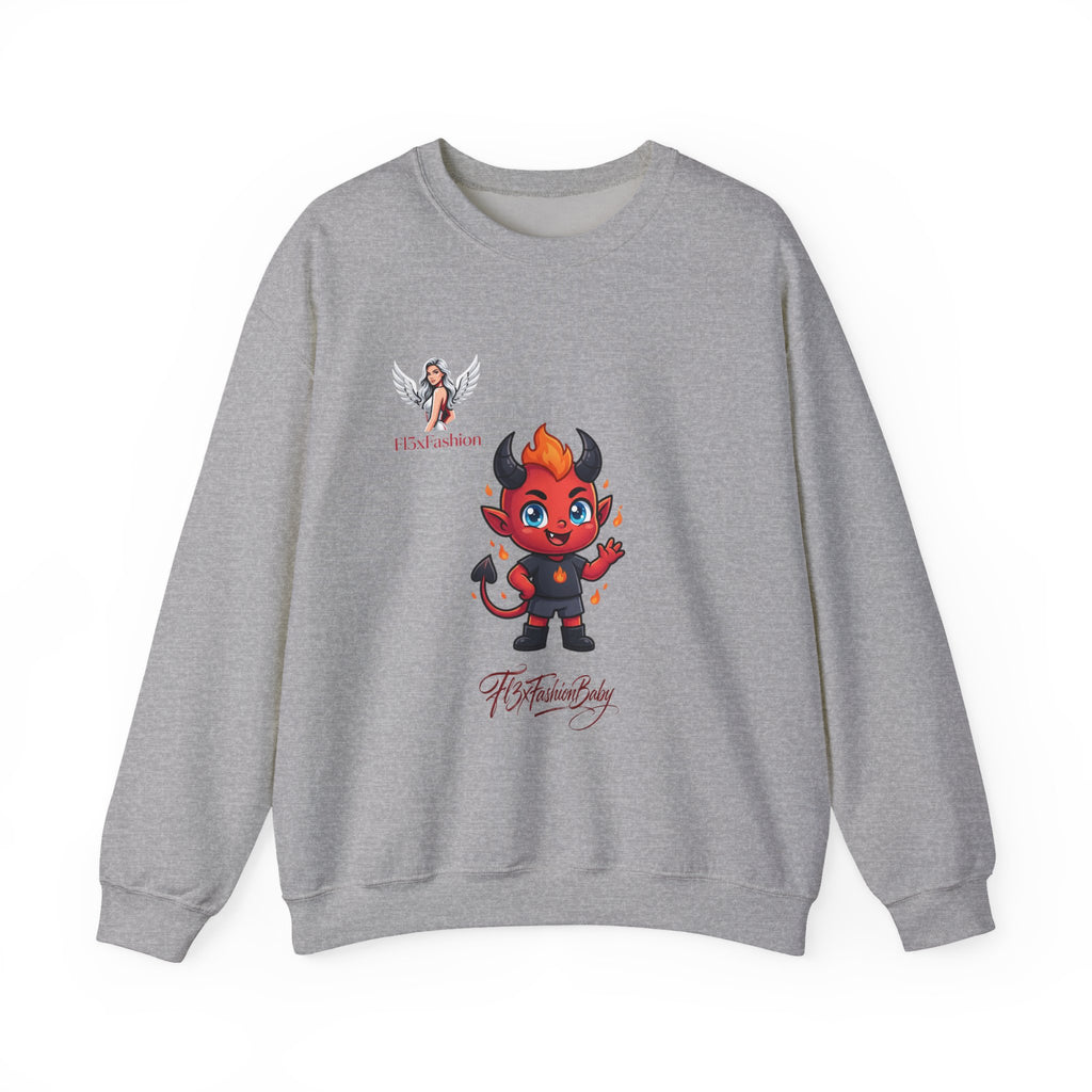 Devil Baby Crewneck Sweatshirt - Cute Red Demon Graphic