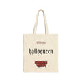 Tote Bag — "Halloqueen" Gothic Halloween Cotton Canvas Tote