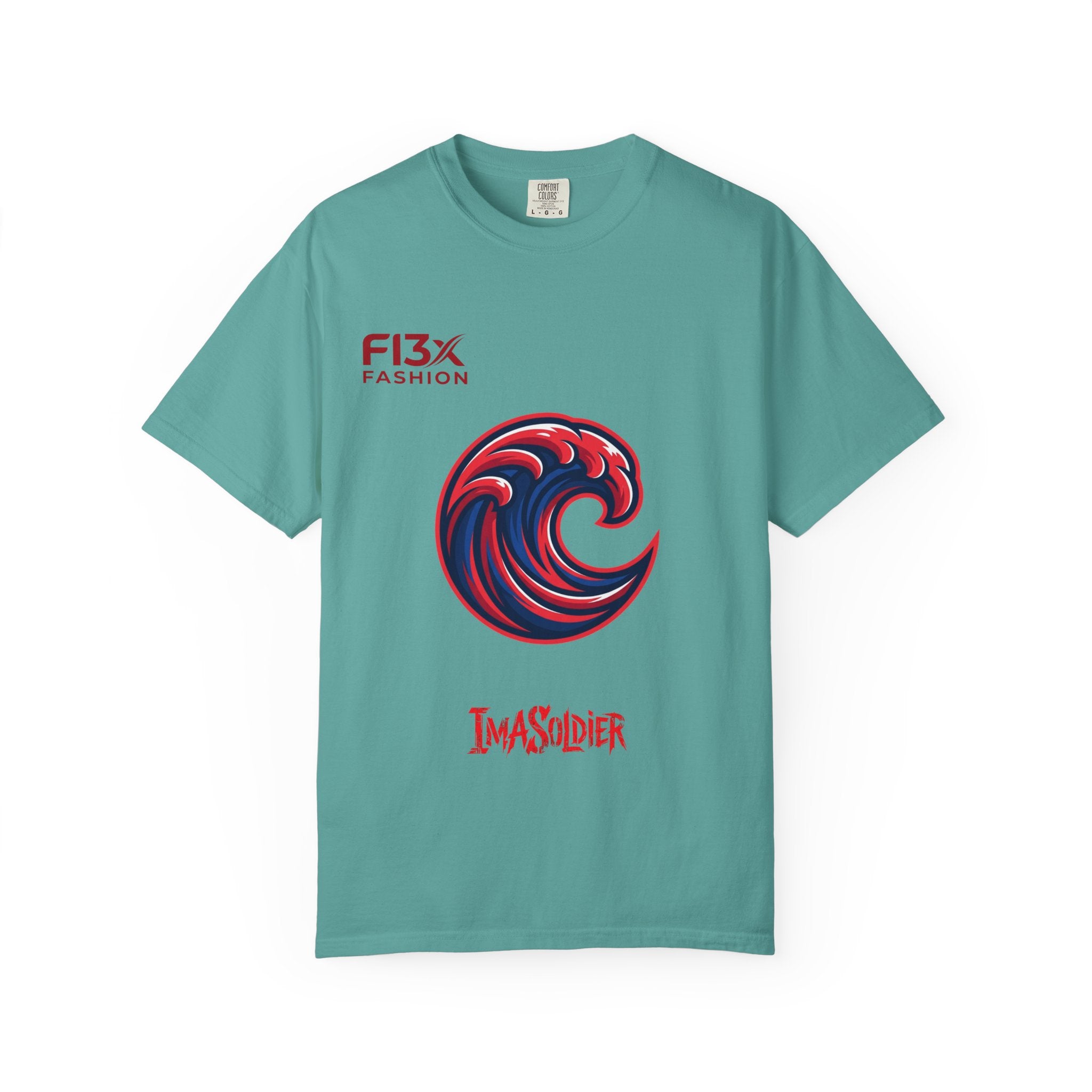 Wave Emblem T-Shirt — 'I'm A Soldier' Graphic Crew Tee