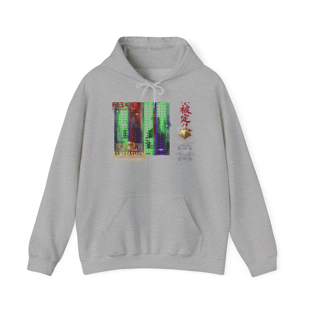 Matrix-Inspired Cyberpunk Hoodie with Kanji & Vaporwave Collage