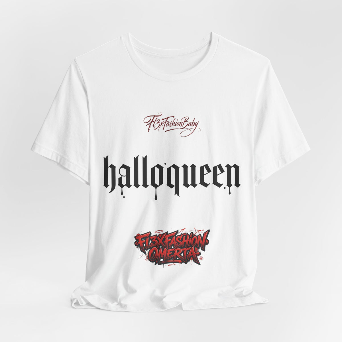 Halloqueen Gothic Tee — 'Halloqueen' Graphic Halloween T-Shirt