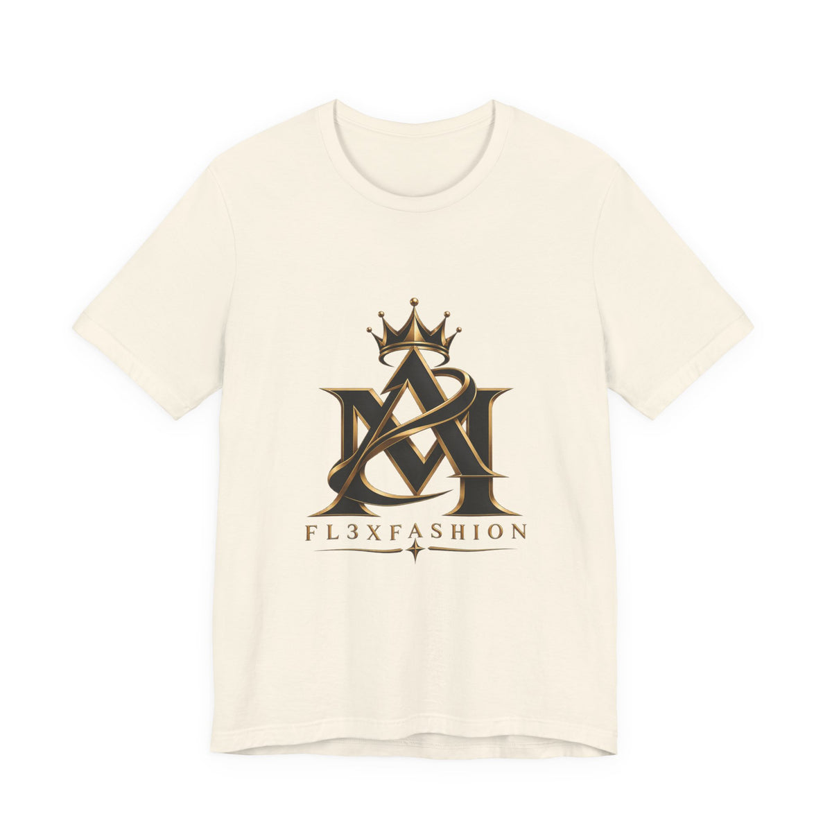 Crown Monogram Logo Tee — FL3XFASHION Graphic T-Shirt
