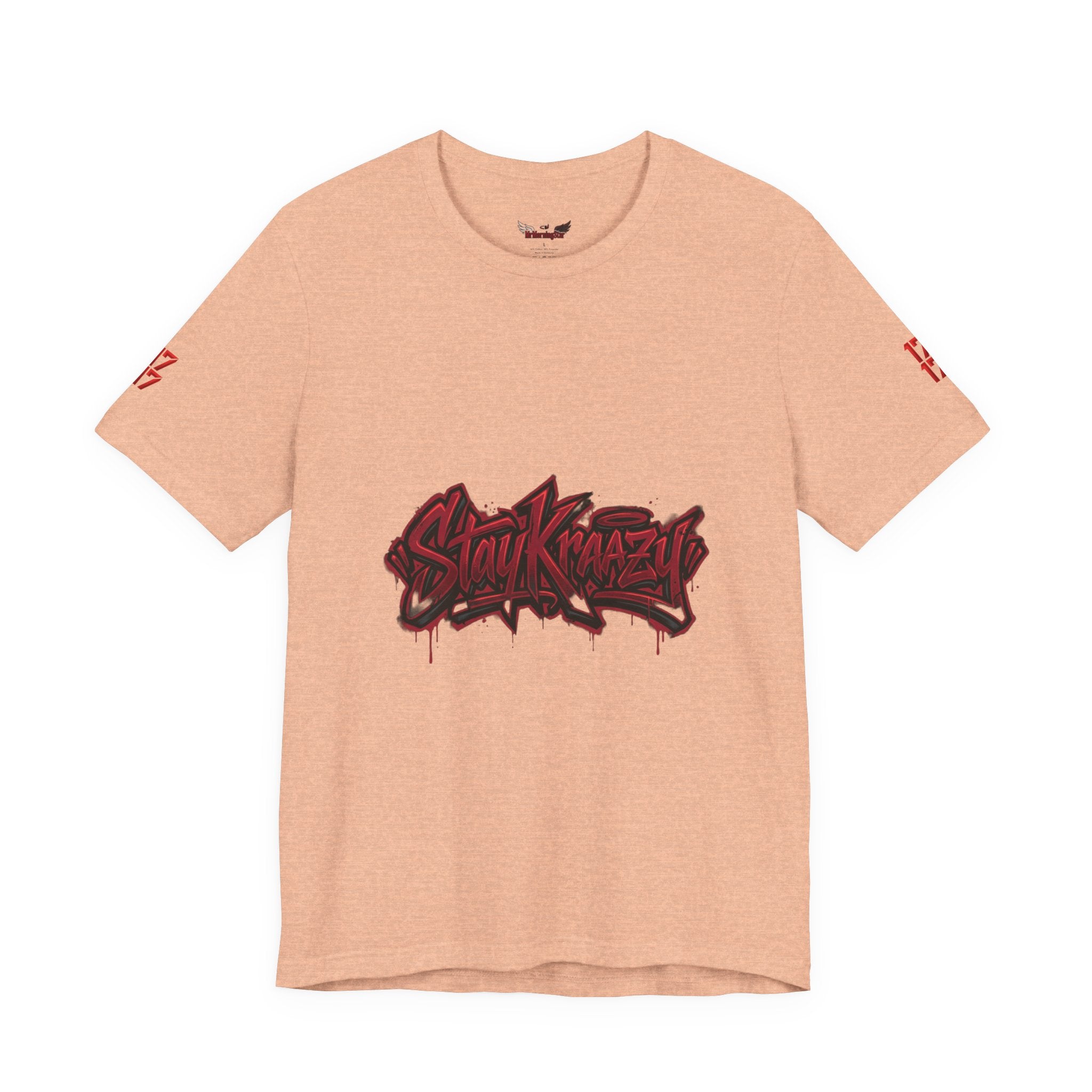 Stay Krazi Graffiti Tee — Red 17 Streetwear T‑Shirt