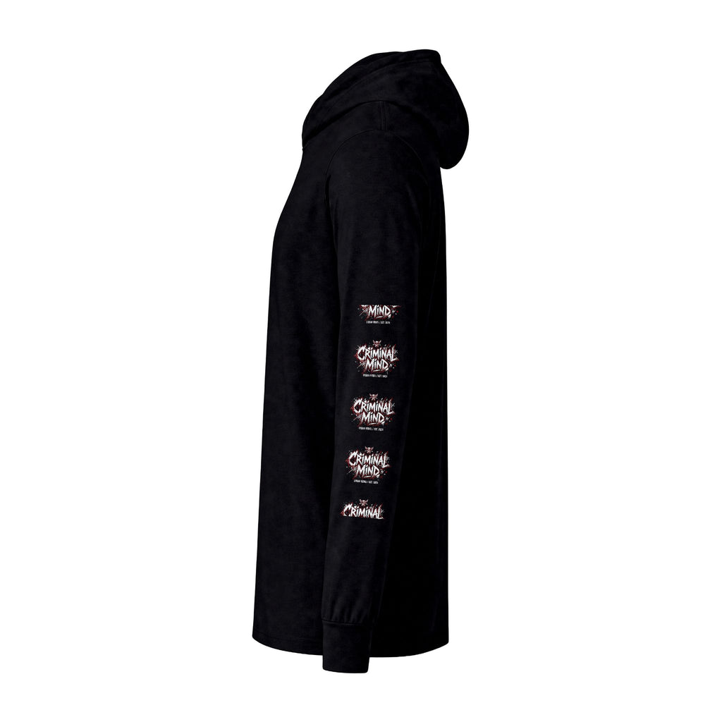 Criminal Mind Graphic Hooded Long-Sleeve Tee