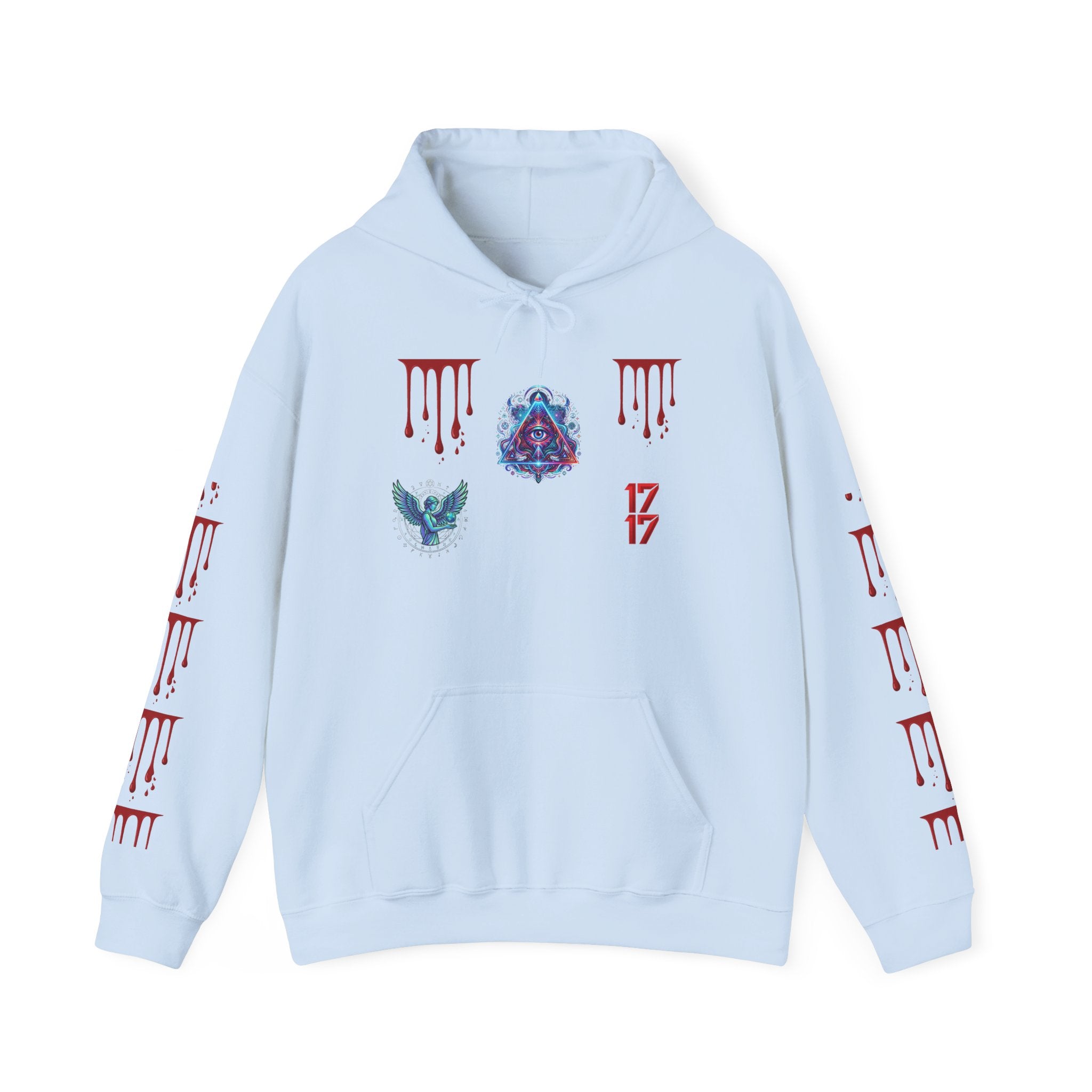 Hoodie — Gothic 1717 Dripping Symbols Pullover
