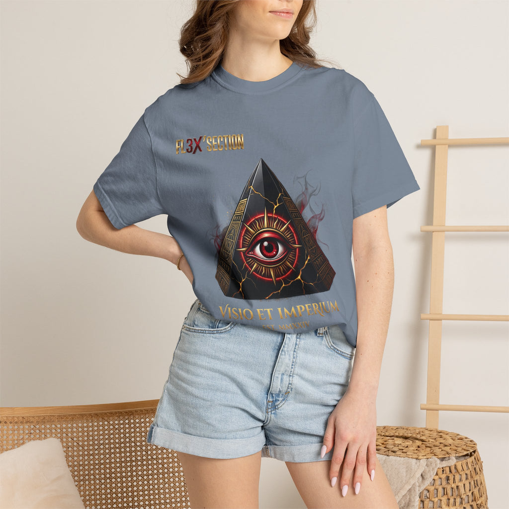 All-Seeing Eye Pyramid T-Shirt — "Visio Et Imperium" Graphic Tee