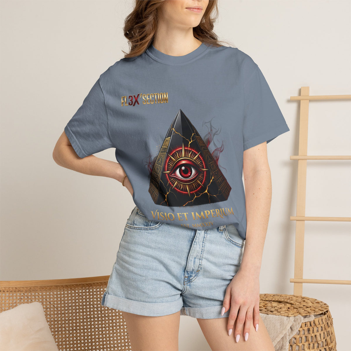 All-Seeing Eye Pyramid T-Shirt — "Visio Et Imperium" Graphic Tee