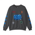 KBZ Graffiti Crewneck Sweatshirt – Streetwear Pullover with Blue Urban Tag Design
