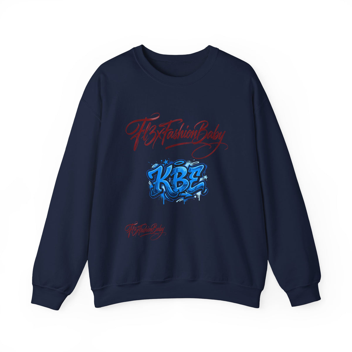 Crewneck Sweatshirt — KBZ Graffiti Logo "FtxFashionBaby" Streetwear
