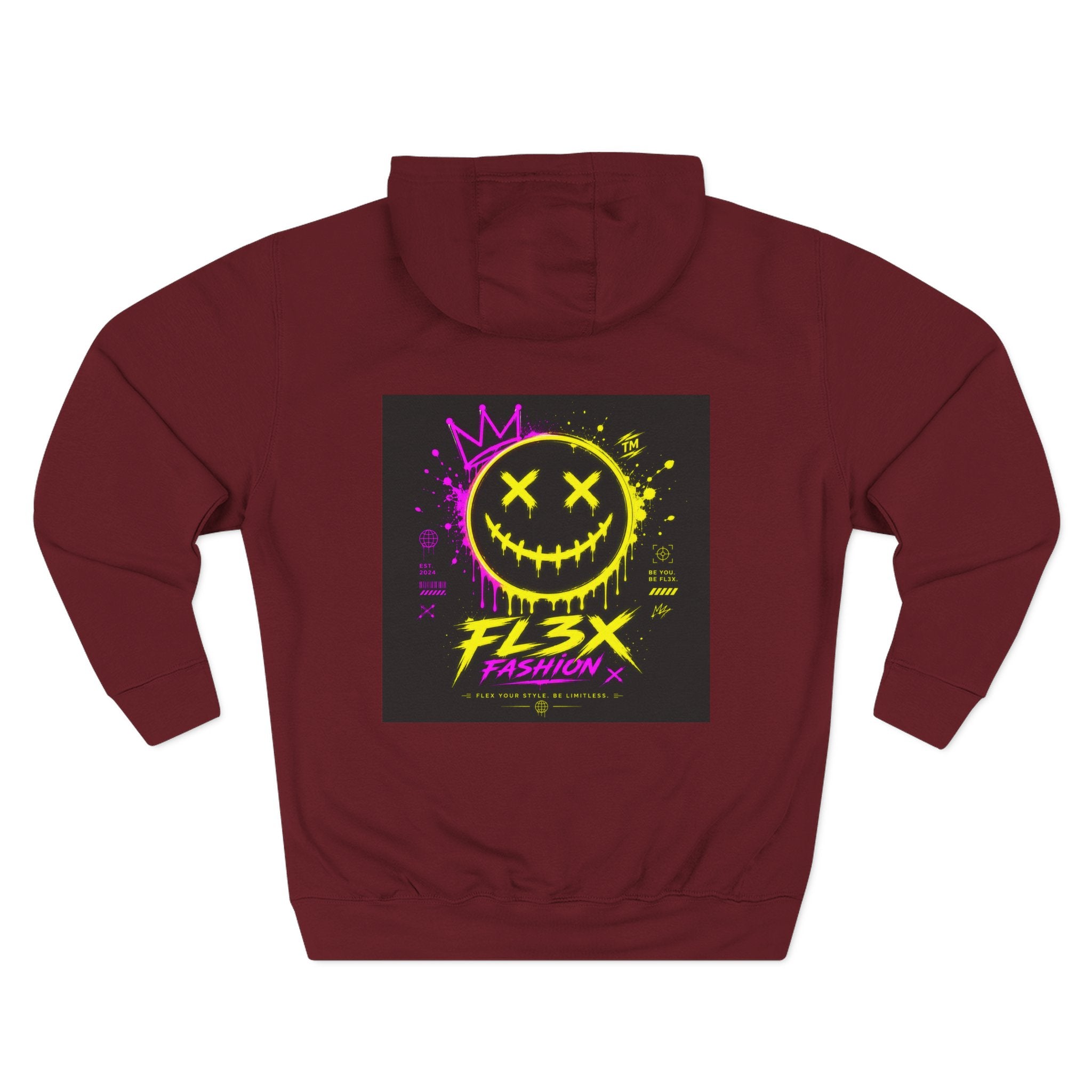 Smiley Neon Graphic Hoodie — FL3X Fashion Streetwear