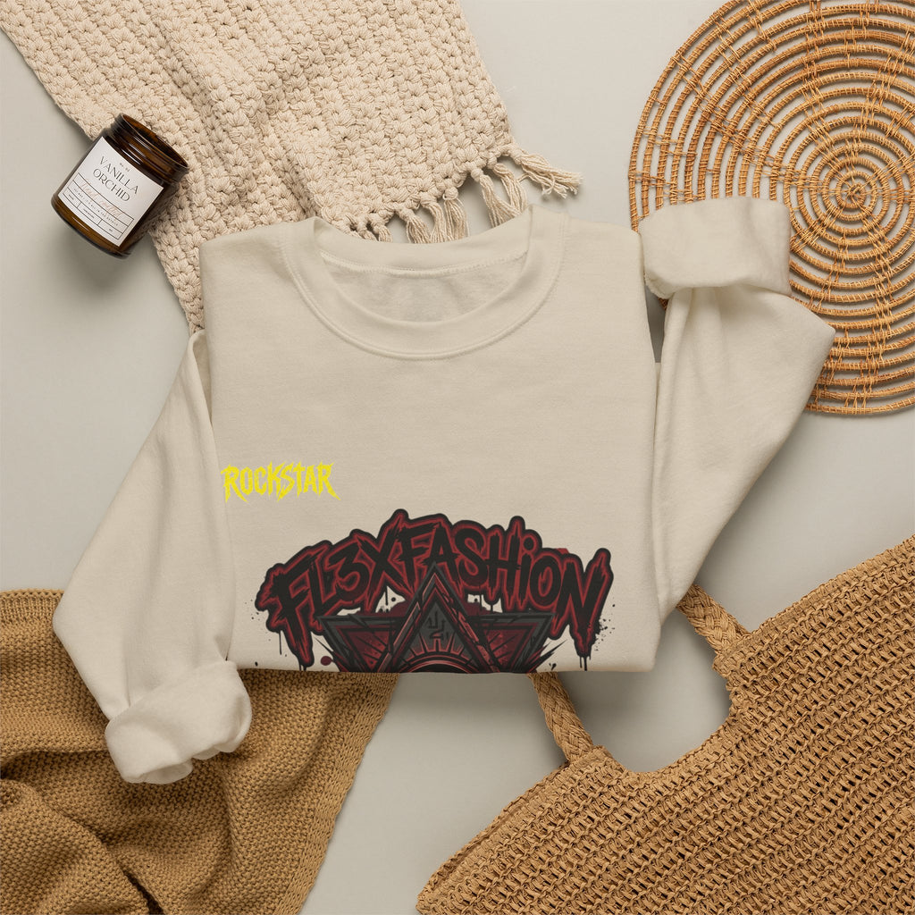 Graphic Crewneck Sweatshirt — Dark Eye Pyramid Streetwear Design