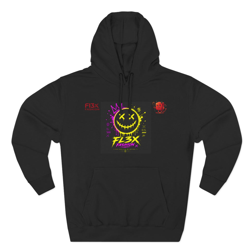 Smiley Neon Graphic Hoodie — FL3X Fashion Streetwear