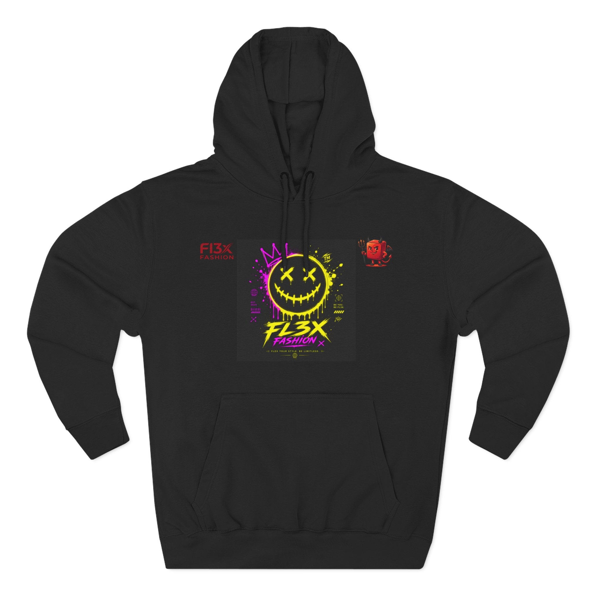 Smiley Neon Graphic Hoodie — FL3X Fashion Streetwear