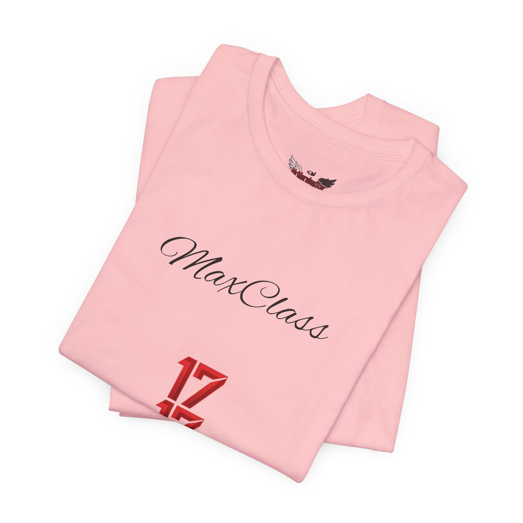MaxClass '17' Graphic Tee — Minimal Script Logo T-Shirt