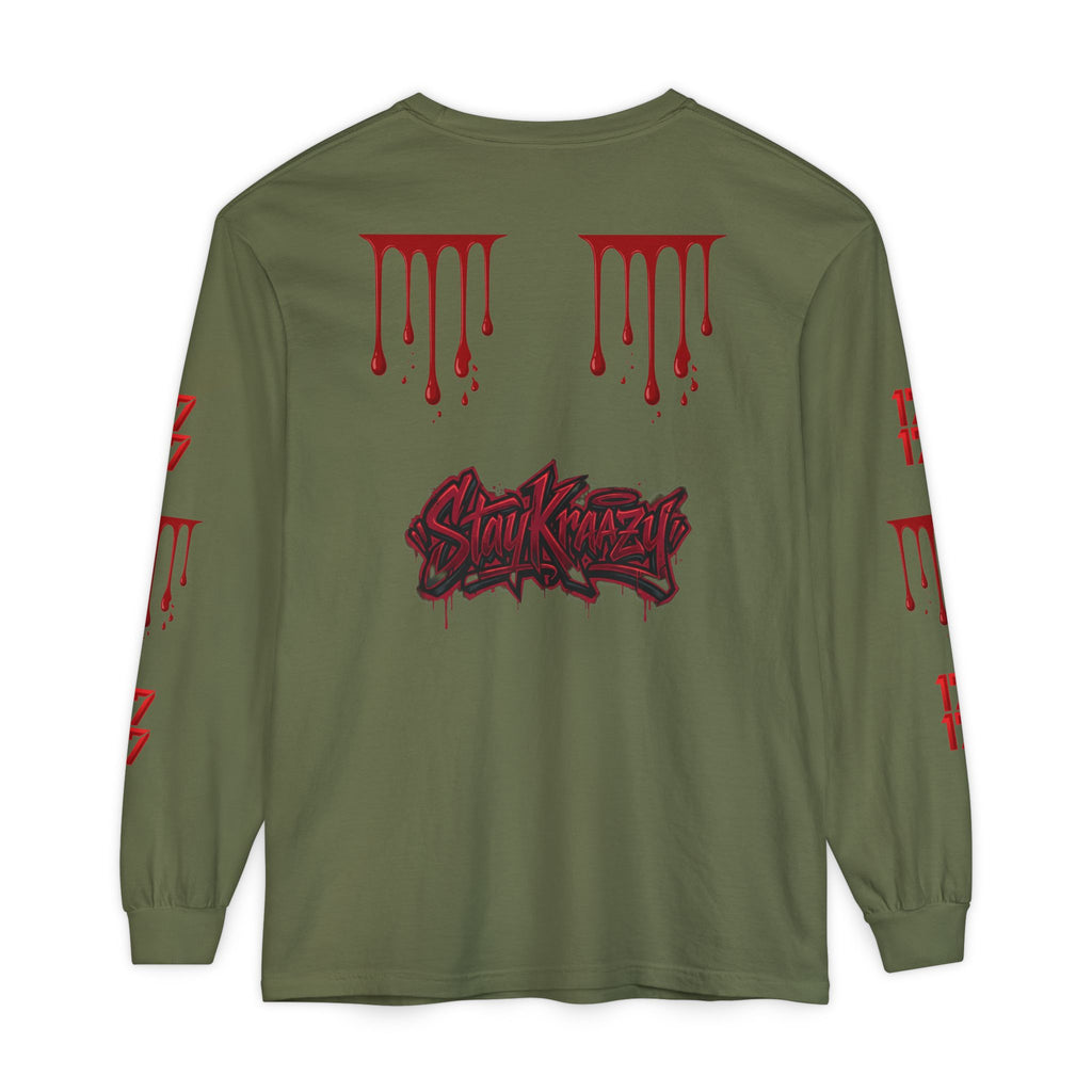 Blood Drip Graphic Long Sleeve Tee