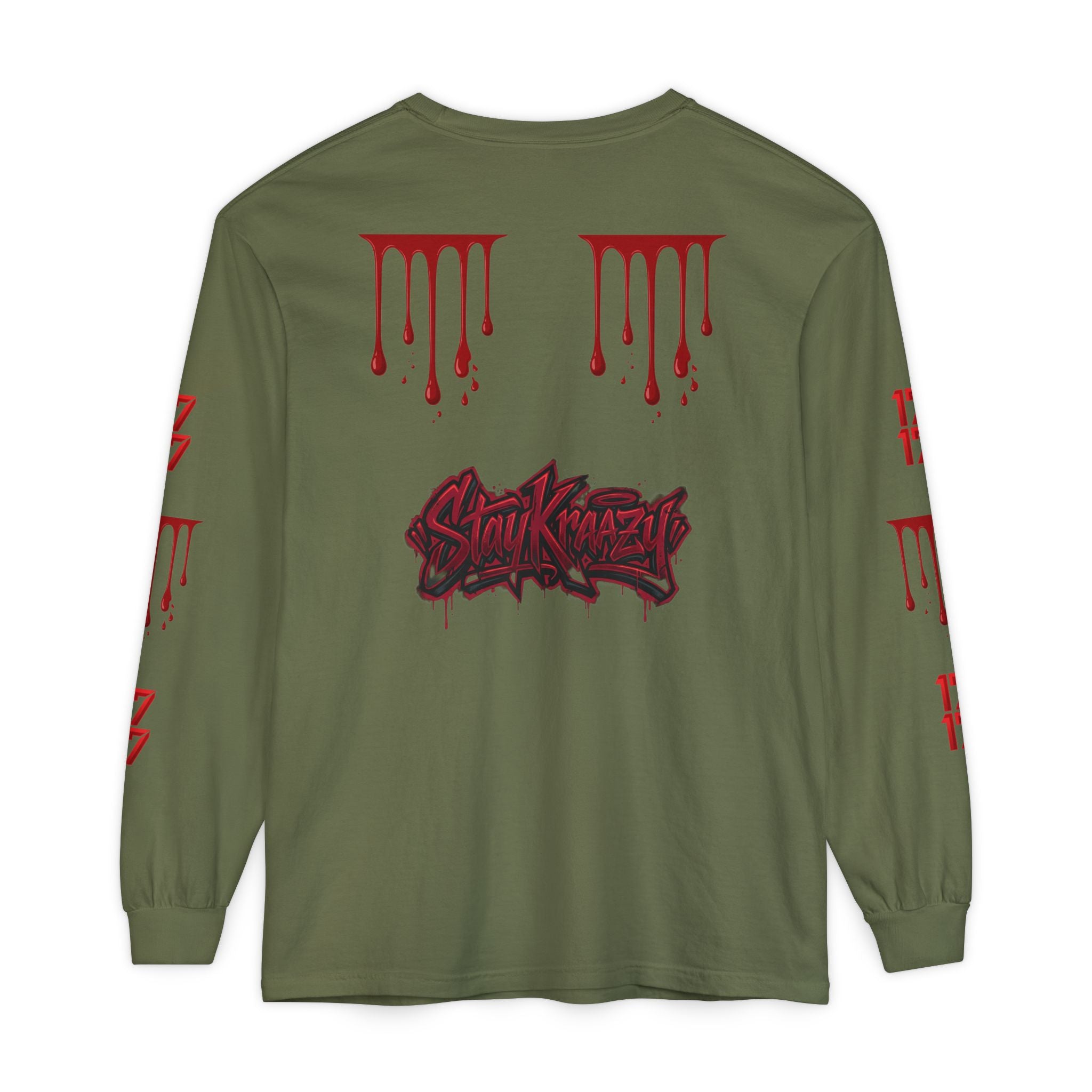 Blood Drip Graphic Long Sleeve Tee
