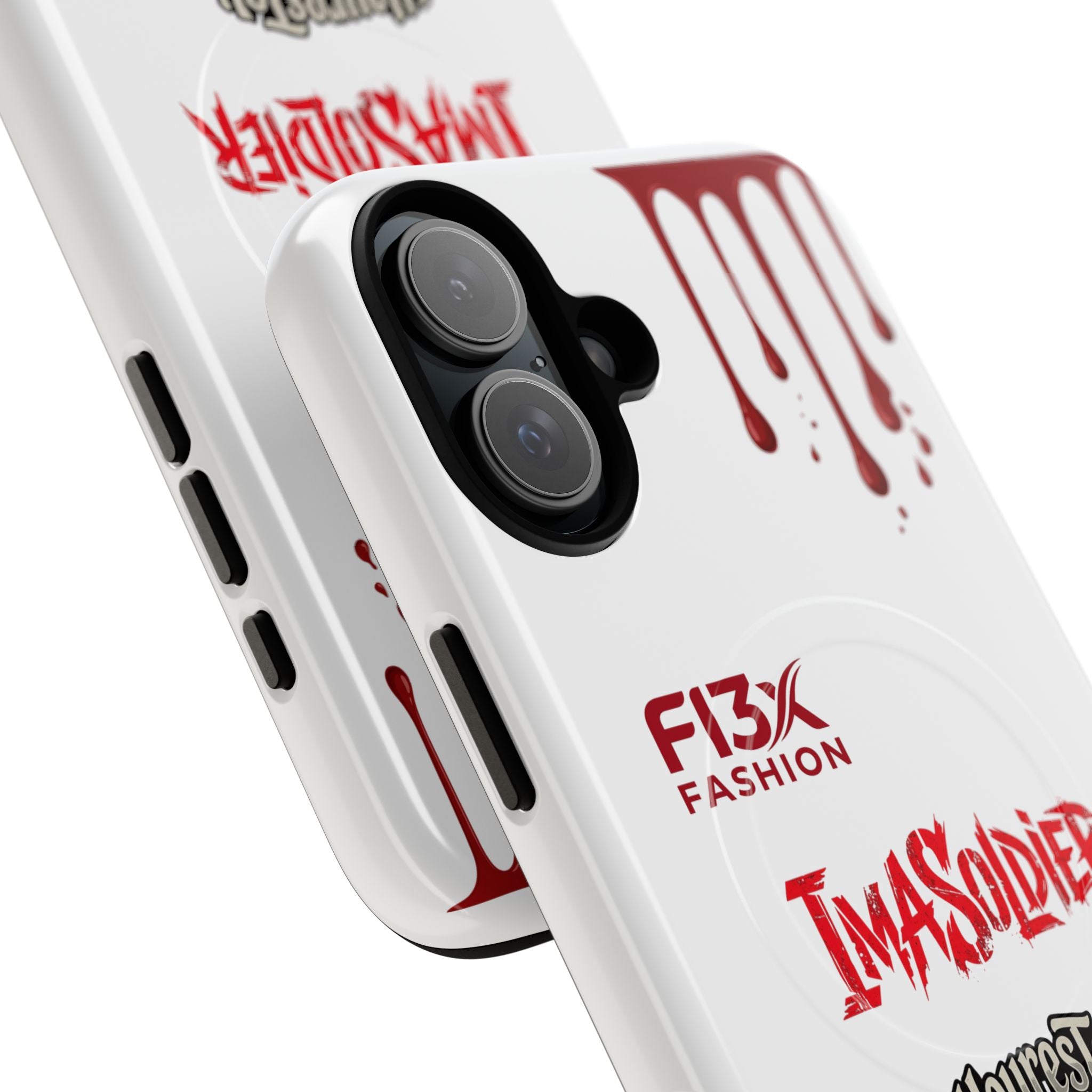 Tough Magnetic Phone Case — 'ImASoldier' Blood Drip Gaming Design
