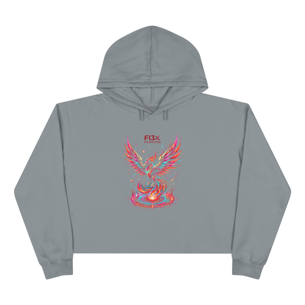 Phoenix Crop Hoodie — FI3x Fashion Logo Graphic