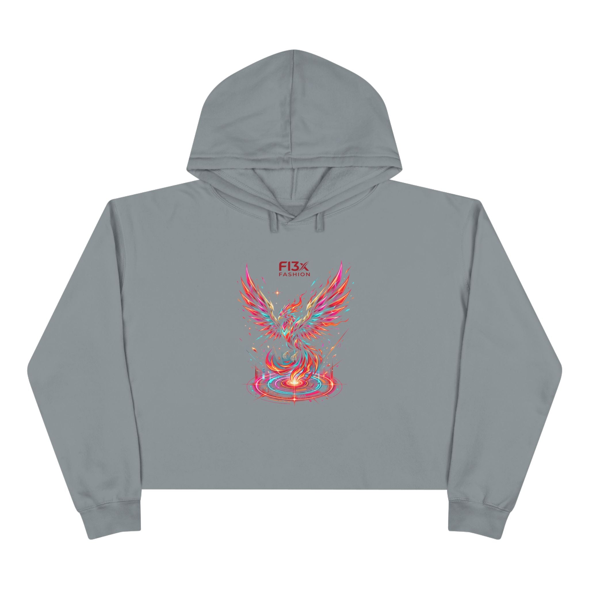 Phoenix Crop Hoodie — FI3x Fashion Logo Graphic