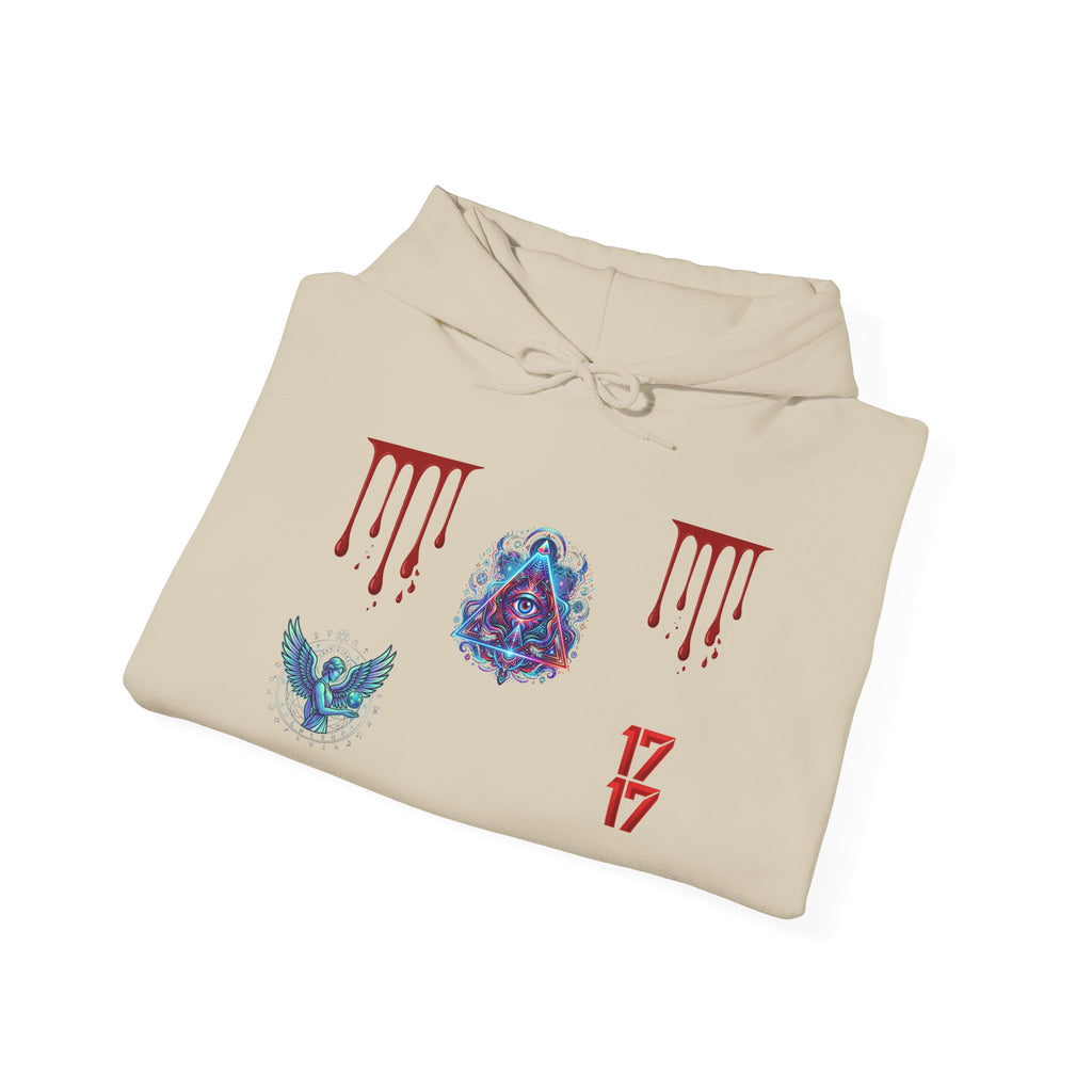 Hoodie — Gothic 1717 Dripping Symbols Pullover