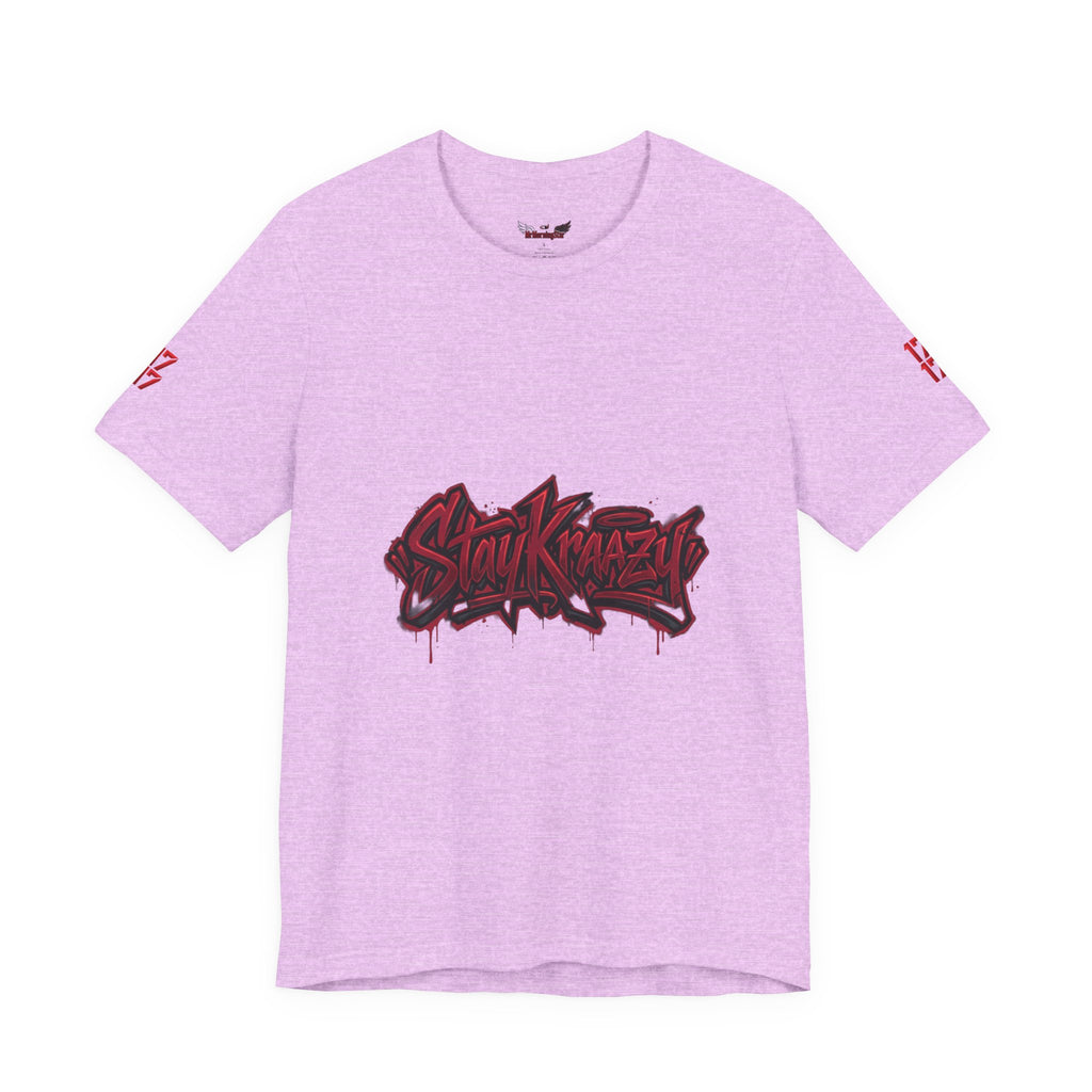 Stay Krazi Graffiti Tee — Red 17 Streetwear T‑Shirt