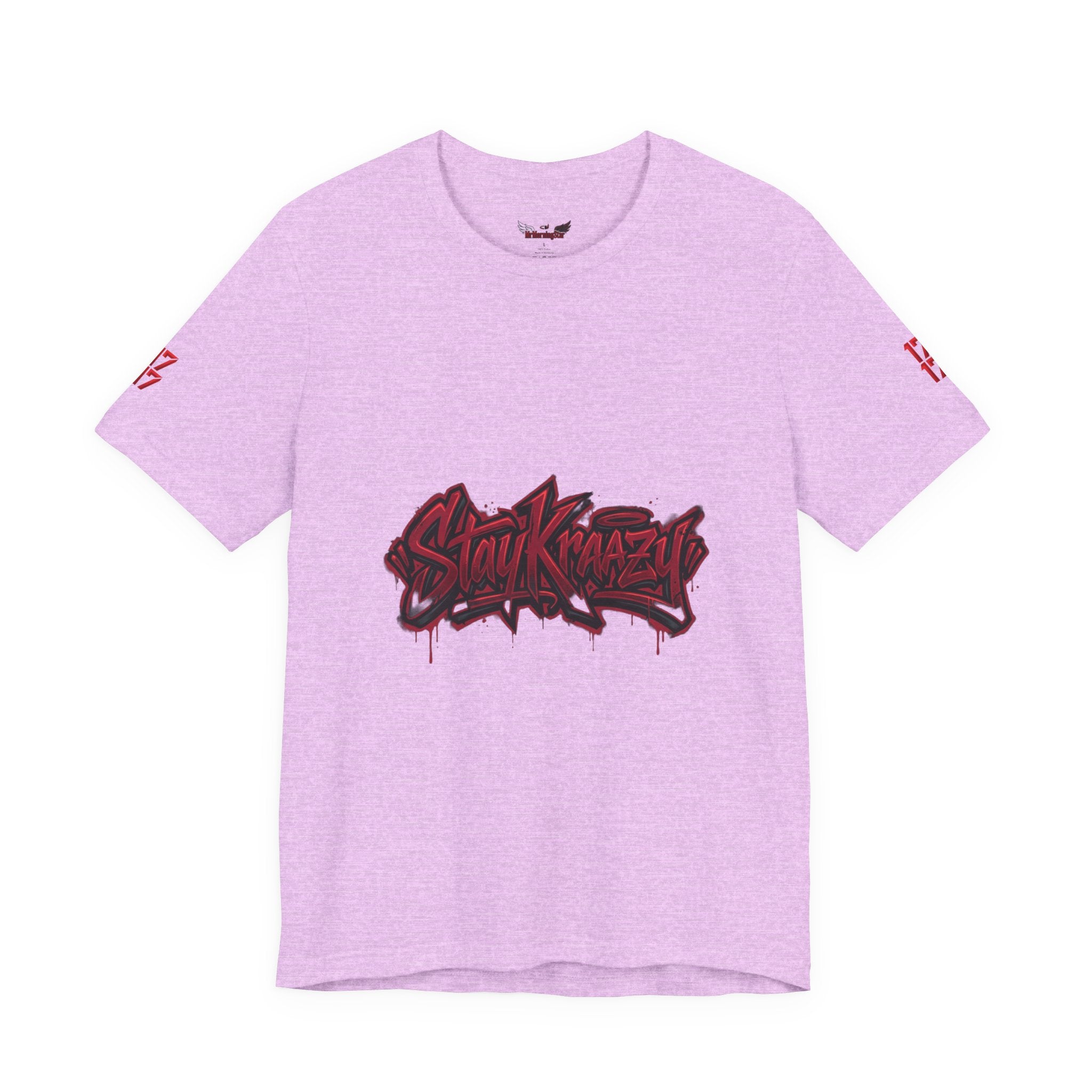 Stay Krazi Graffiti Tee — Red 17 Streetwear T‑Shirt